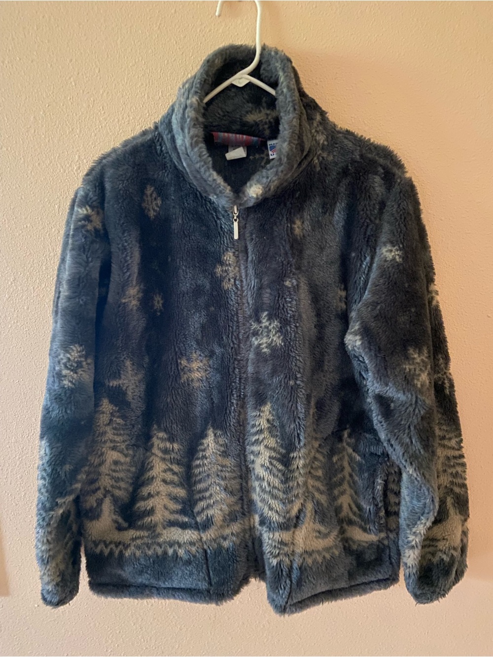 Women’s Andrea Faye Vintage 90s Deep Pile Fleece Jacket Full Zip, Size Small